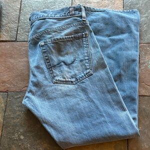 7 For All Mankind Light Blue Bootcut Jeans 34x29